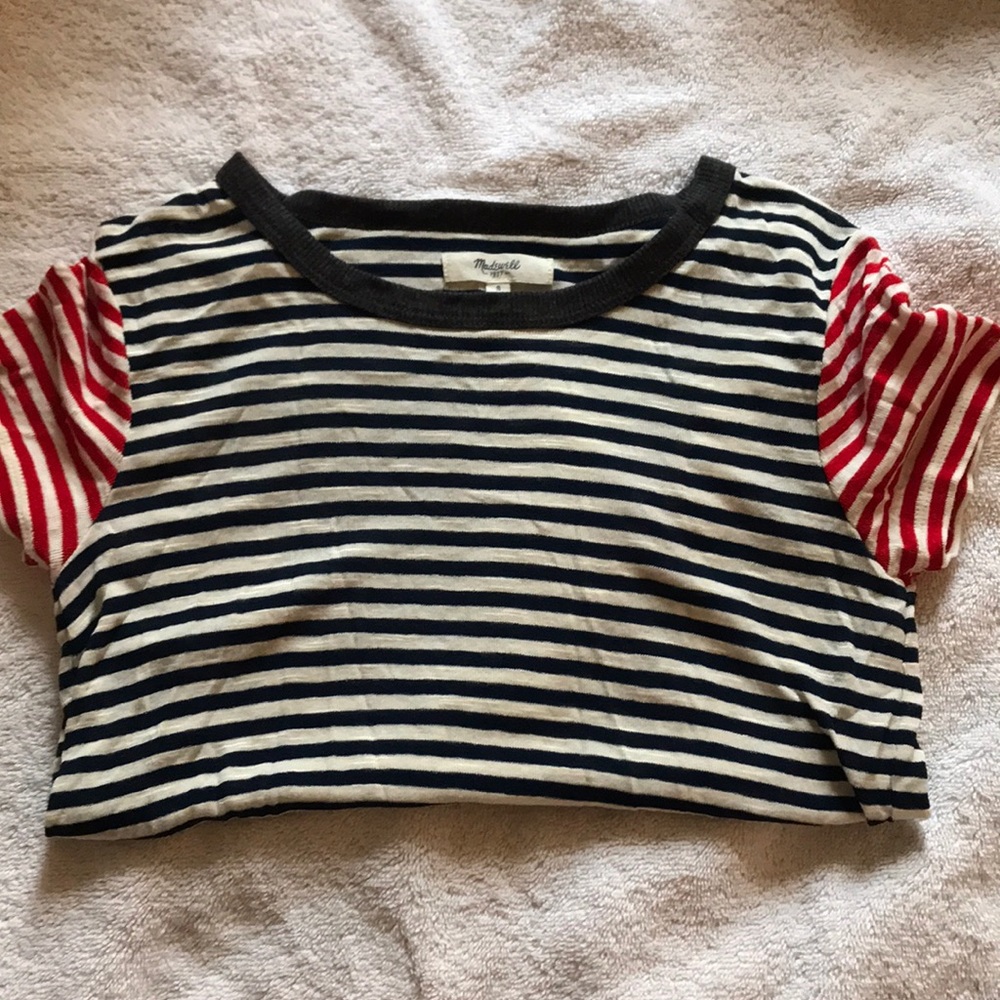 Madewell striped two toned shirt
